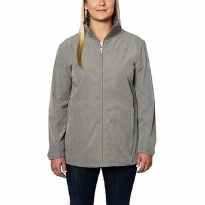 Hang Ten Womens Jacket Gray Frost Hybrid Water-Resistant 4-Way Stretch Pockets
